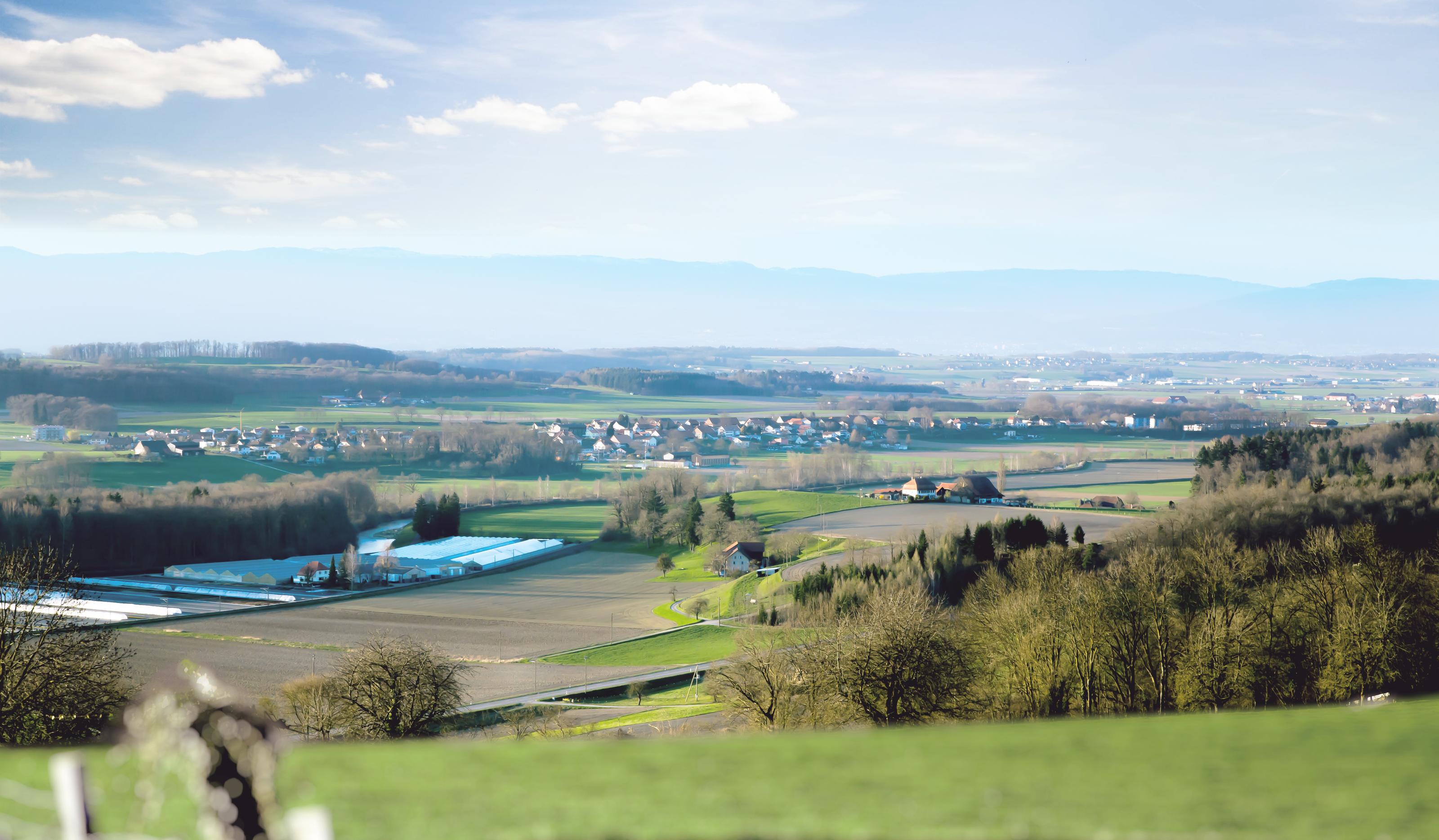 Vue du village de Fétigny