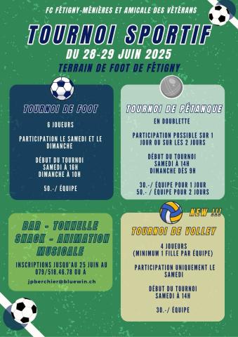 Flyer tournoi sportif