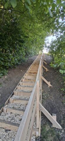 Haut des escaliers